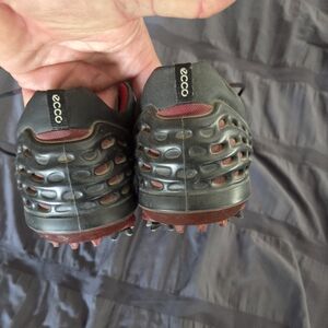 ECCO Black and Red Golf Shoes